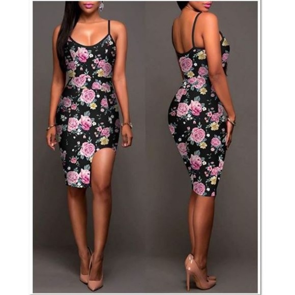 Spaghetti Strap BodyCon Mini Dress Sz Medium - Picture 3 of 3